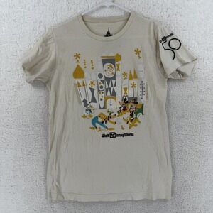 Disney Walt Disney World 50 Shirt Mens Small‎ Beige Graphic Tee T-Shirt